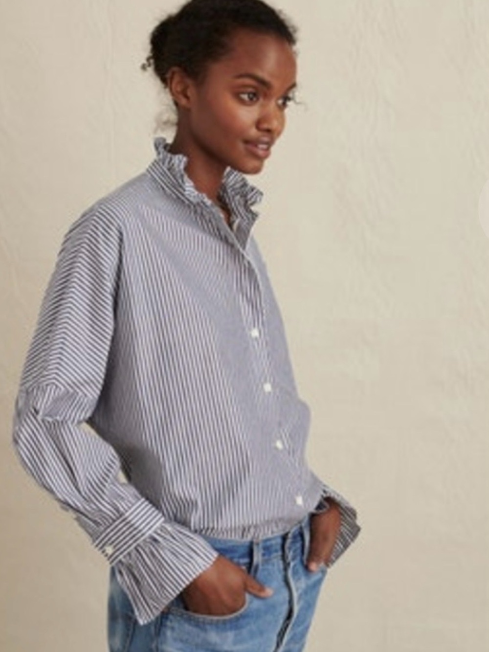 Alex Mill Easy Ruffle Shirt - Picture 2 of 8